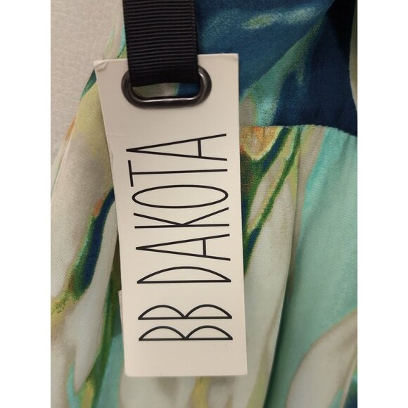 BB Dakota Dress Womens 6 Mint Floral Debralyn Sheath Mini Satin Special Occasion - Picture 10 of 15